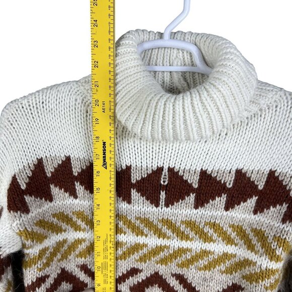 Anthropologie Elsamanda Womens S Sweater Alpaca Blend Southwestern Turtleneck - Picture 11 of 16